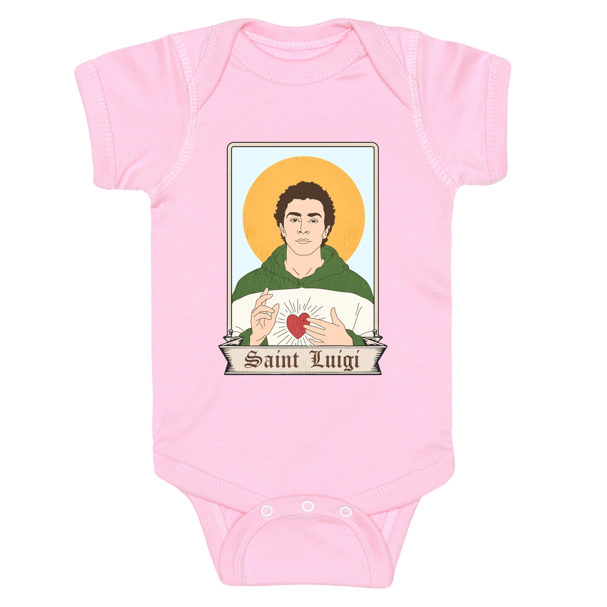 Saint Luigi Mangione Cartoon Baby One-Piece