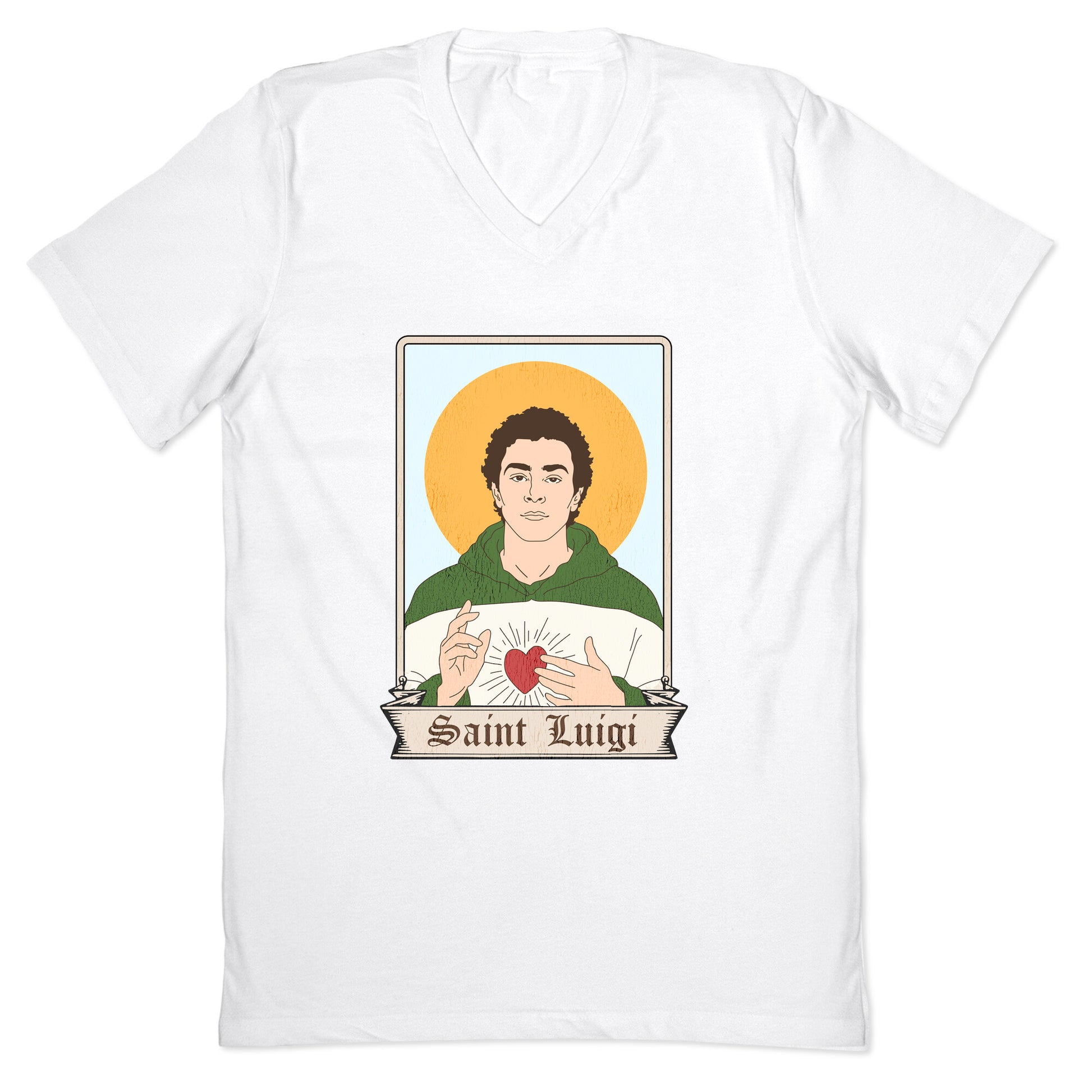 Saint Luigi Mangione Cartoon V-Neck