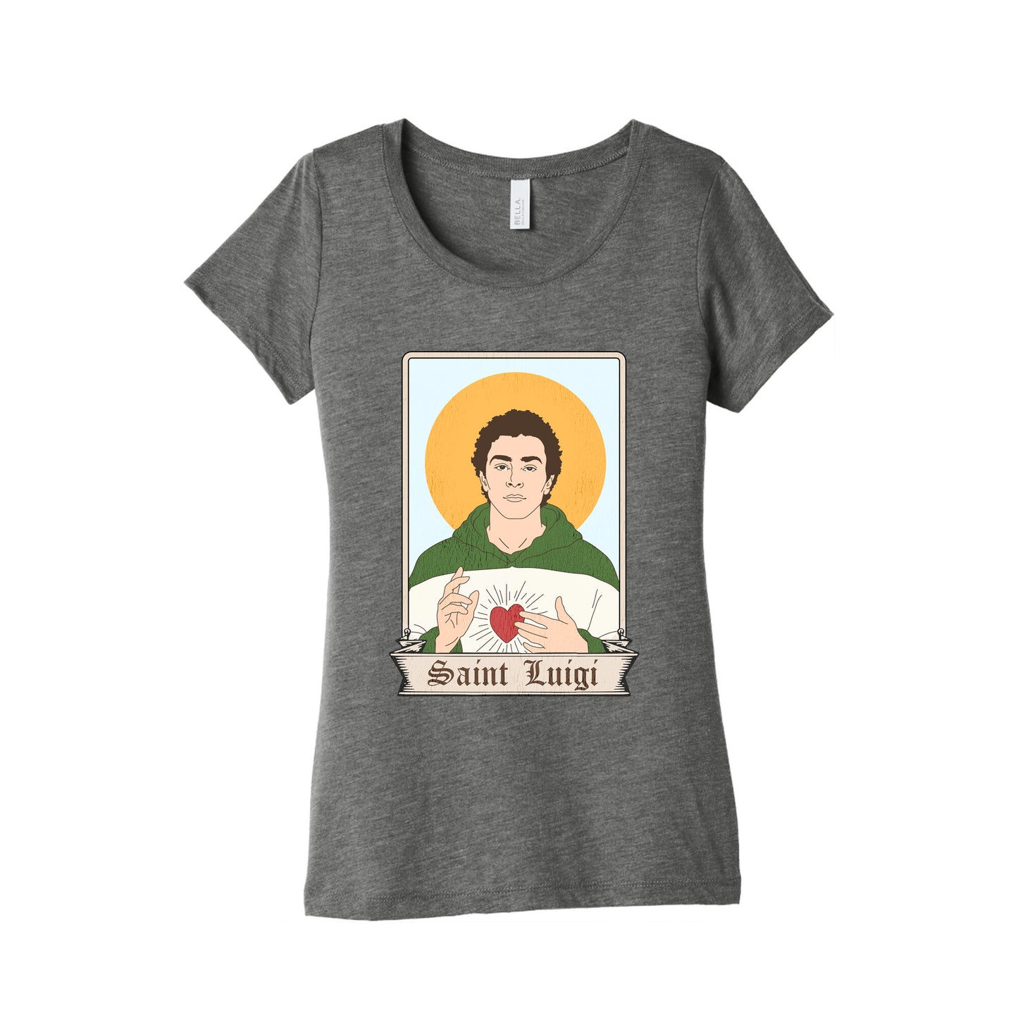 Saint Luigi Mangione Cartoon Womens Triblend Tee