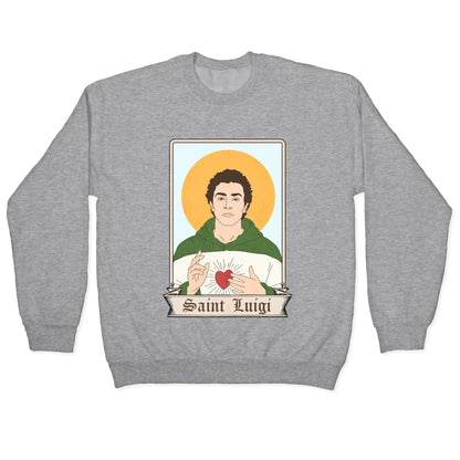 Saint Luigi Mangione Cartoon Crewneck Sweatshirt