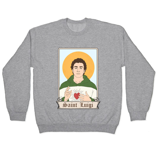 Saint Luigi Mangione Cartoon Crewneck Sweatshirt