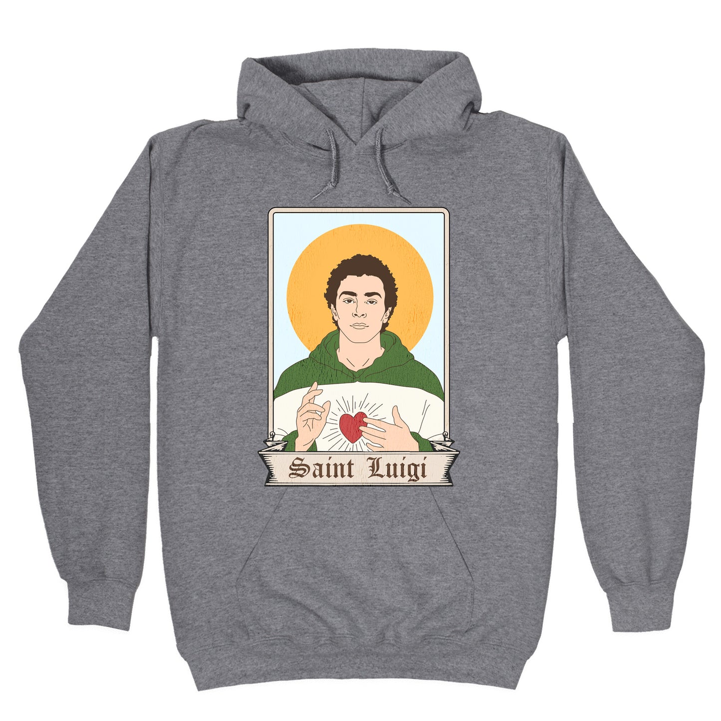 Saint Luigi Mangione Cartoon Hoodie