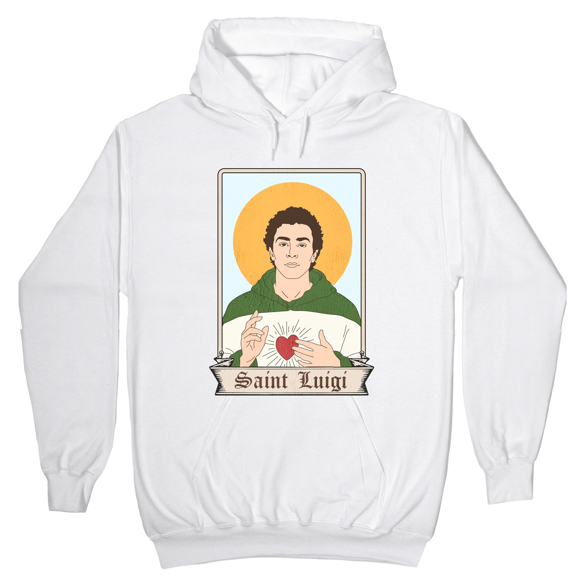 Saint Luigi Mangione Cartoon Hoodie