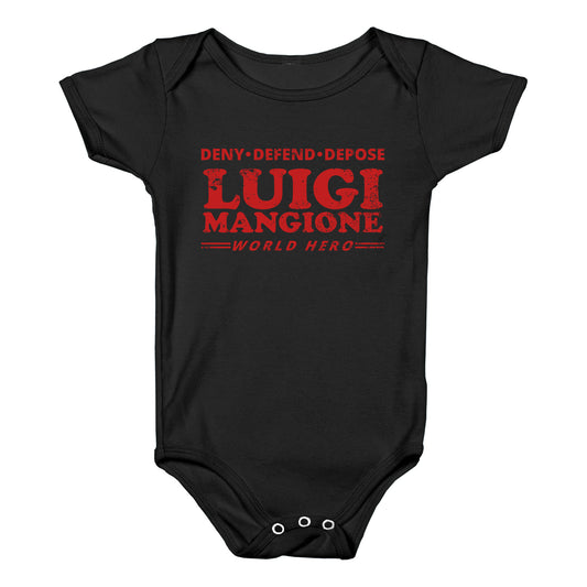 Luigi Mangione World Hero Baby One-Piece