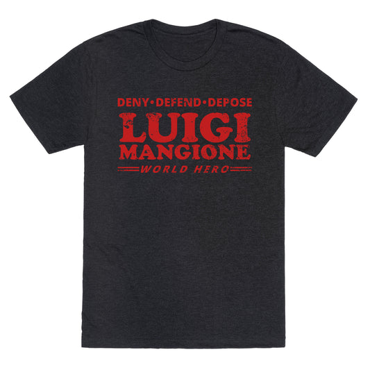 Luigi Mangione World Hero Unisex Triblend Tee