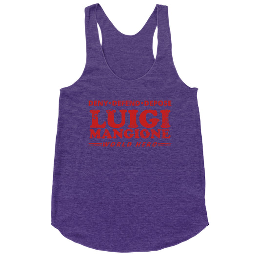 Luigi Mangione World Hero Racerback Tank