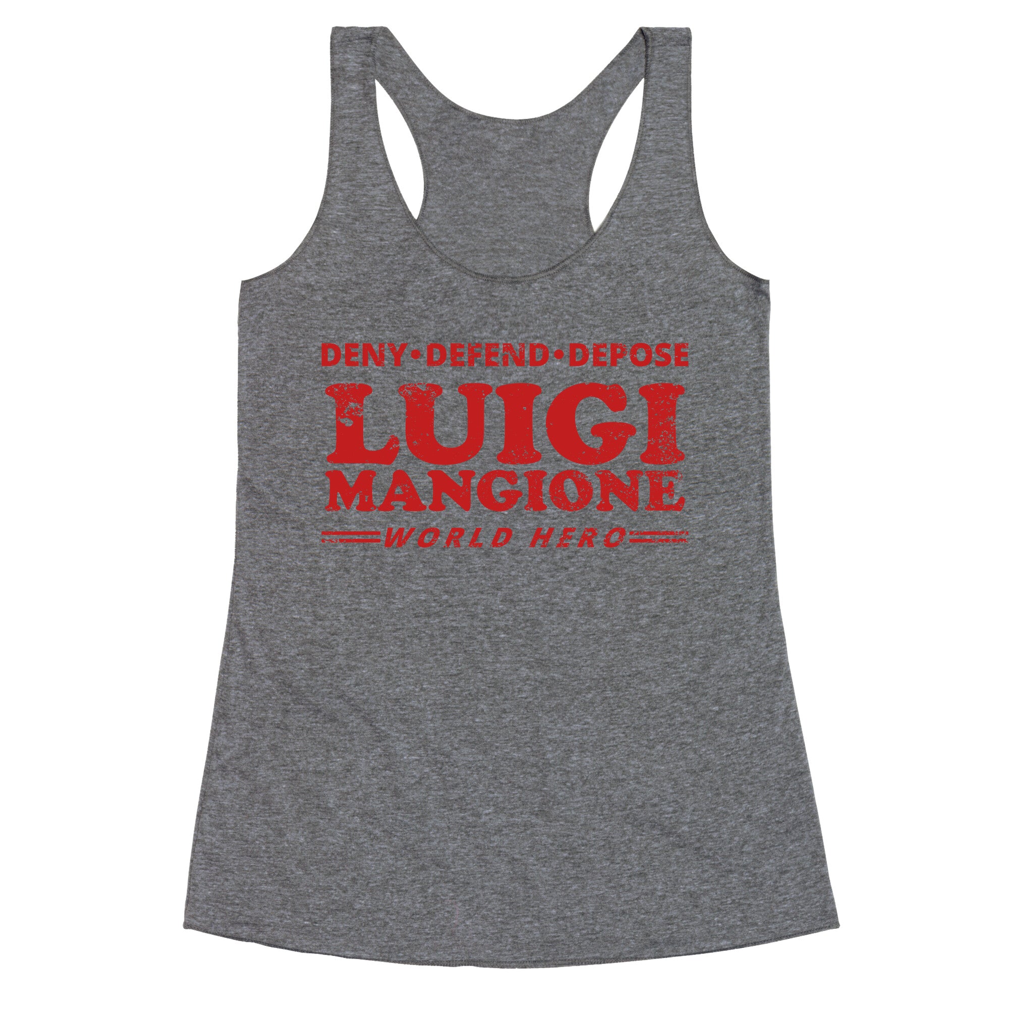 Luigi Mangione World Hero Racerback Tank