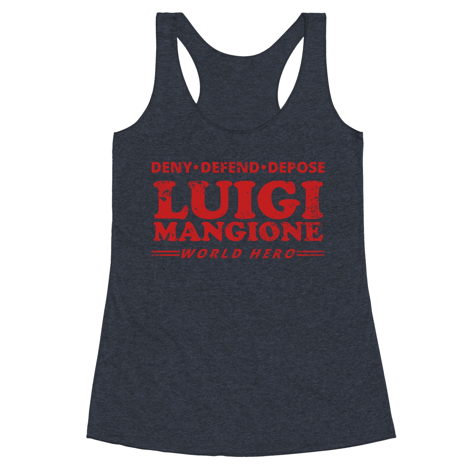 Luigi Mangione World Hero Racerback Tank