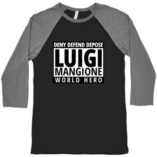 Luigi World Hero Baseball Tee