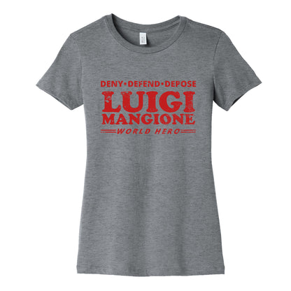 Luigi Mangione World Hero Womens Cotton Tee