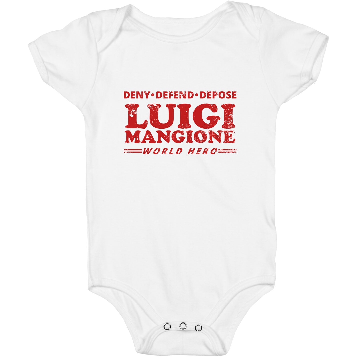 Luigi Mangione World Hero Baby One-Piece