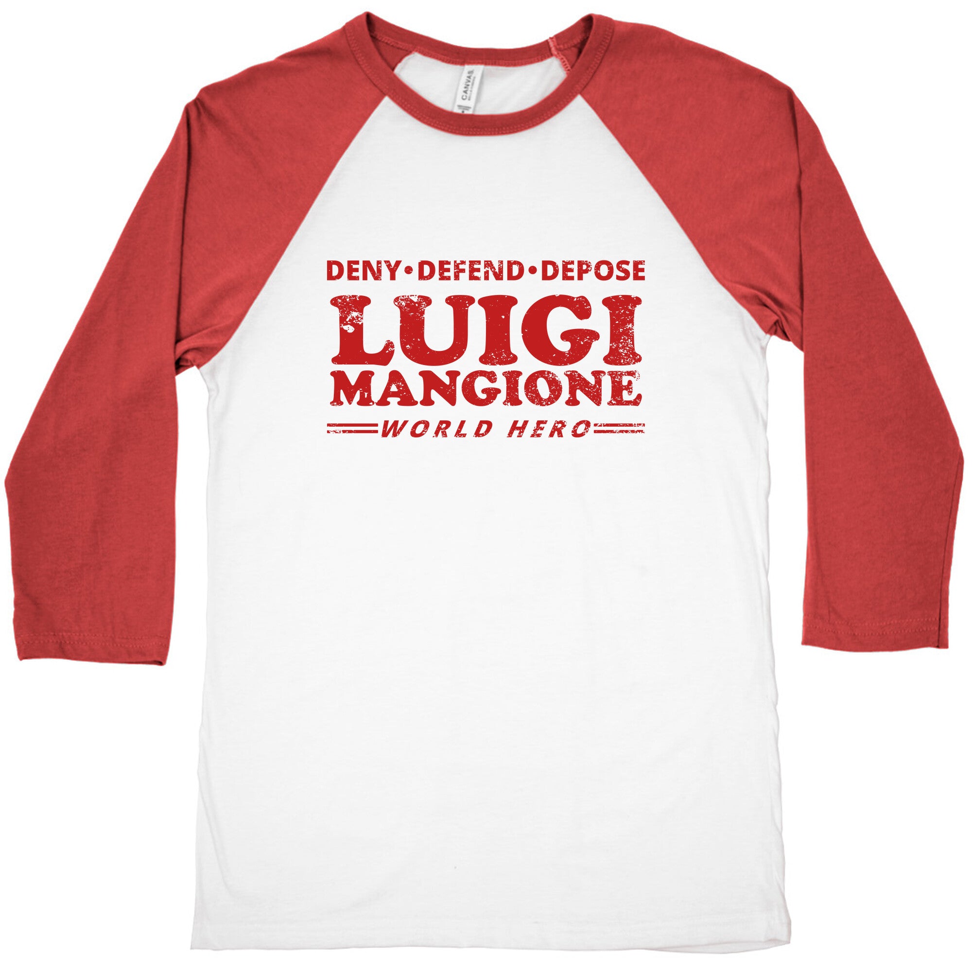 Luigi Mangione World Hero Baseball Tee