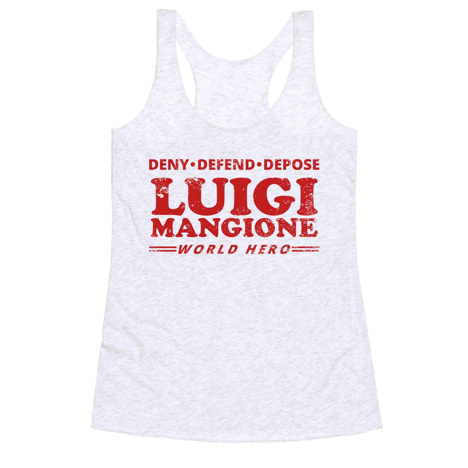 Luigi Mangione World Hero Racerback Tank