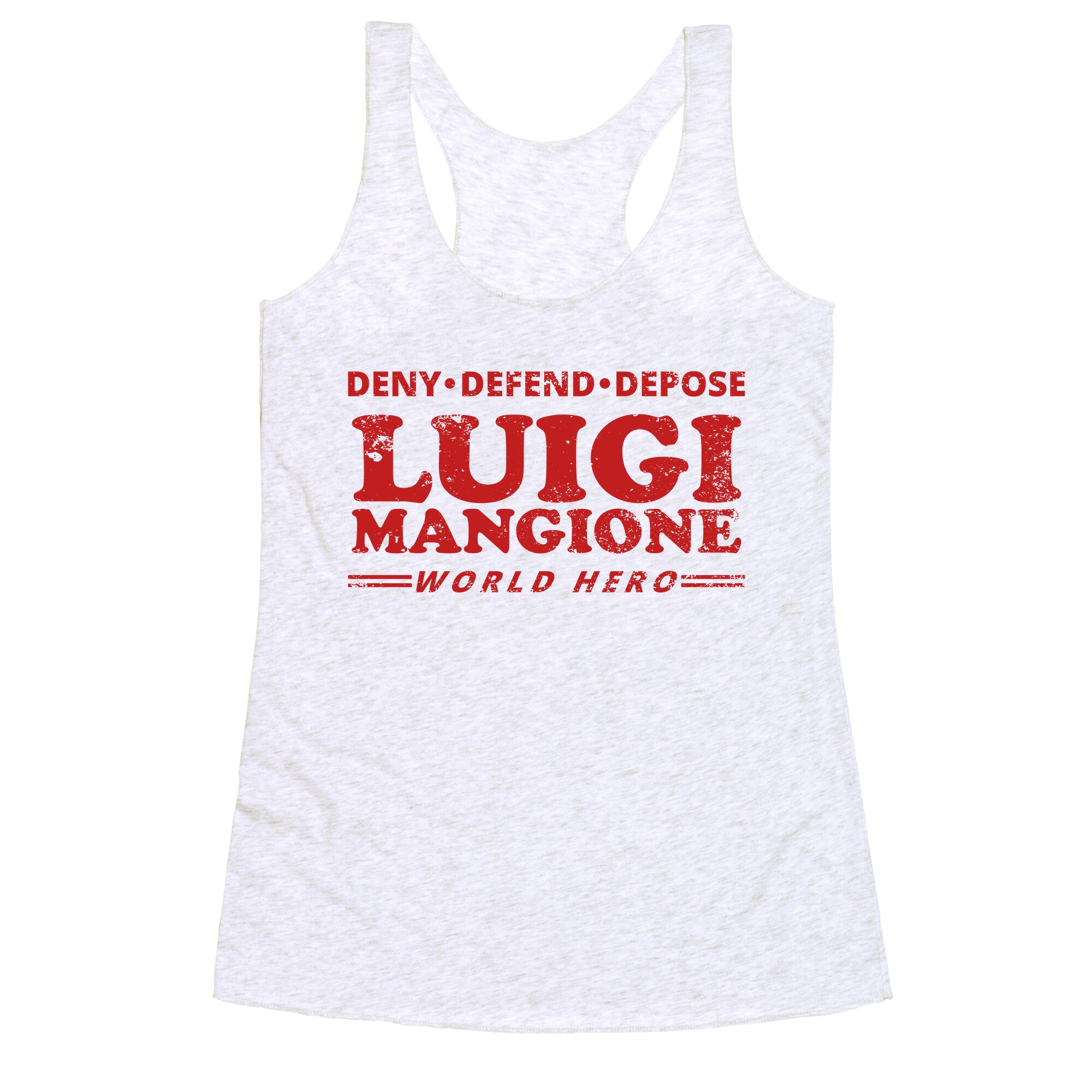 Luigi Mangione World Hero Racerback Tank