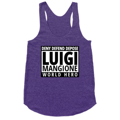 Luigi World Hero Racerback Tank