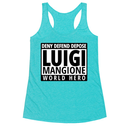 Luigi World Hero Racerback Tank