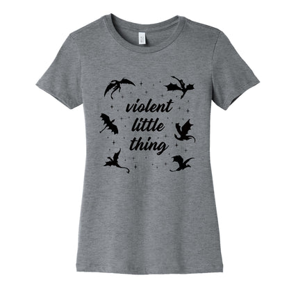 Fourth Wing Violent Little Thing Womens Cotton Tee