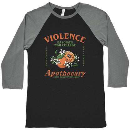 Fourth Wing Violence Apothecary Baseball Tee
