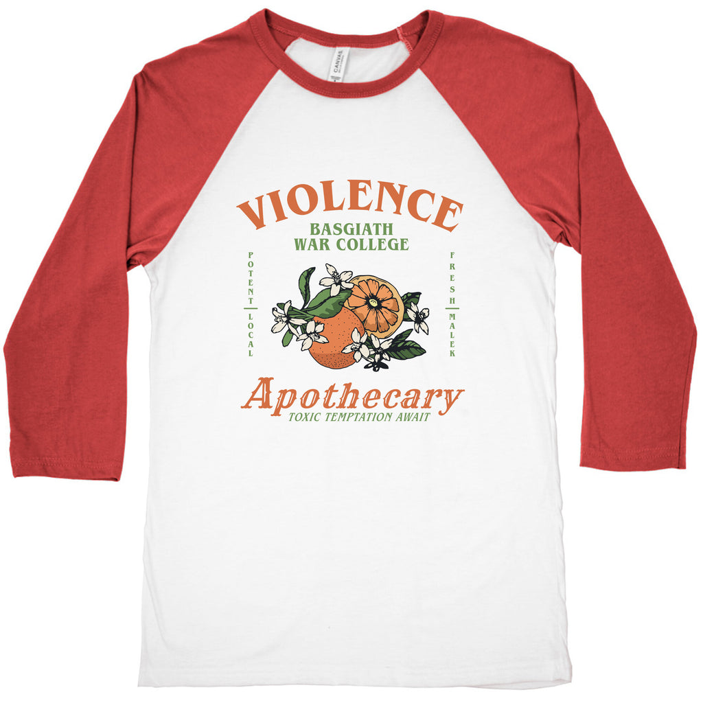 Fourth Wing Violence Apothecary Baseball Tee