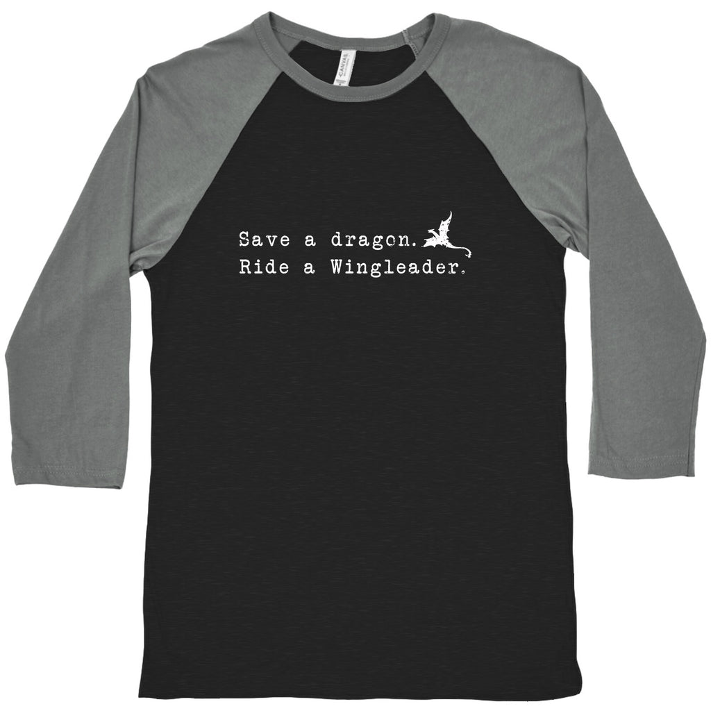 Fourth Wing Save a Dragon Baseball Tee
