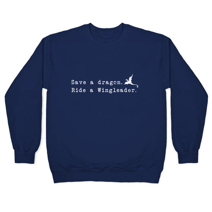 Fourth Wing Save a Dragon Crewneck Sweatshirt