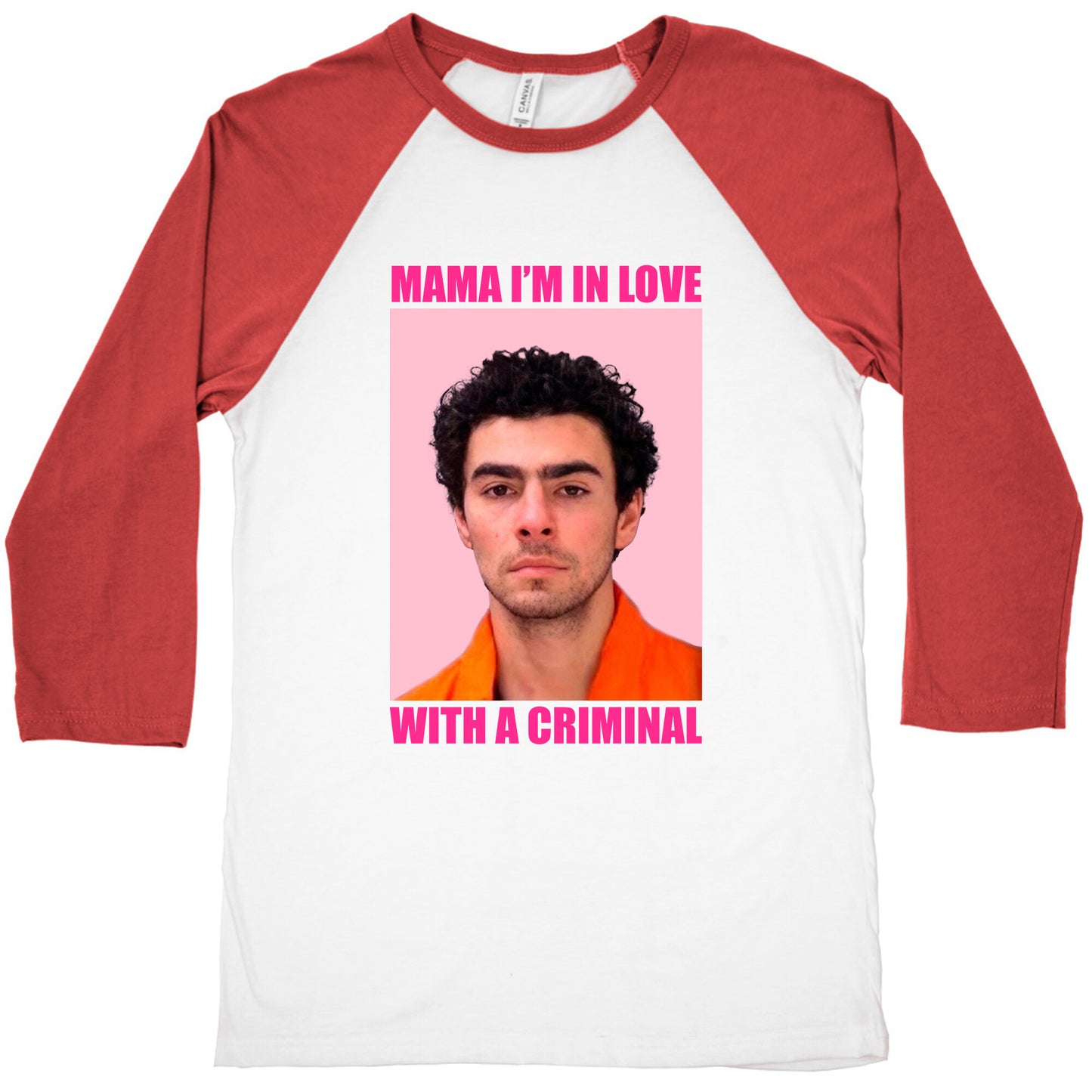 Luigi Mangione Mama Im In Love With A Criminal Valentines Day Baseball Tee