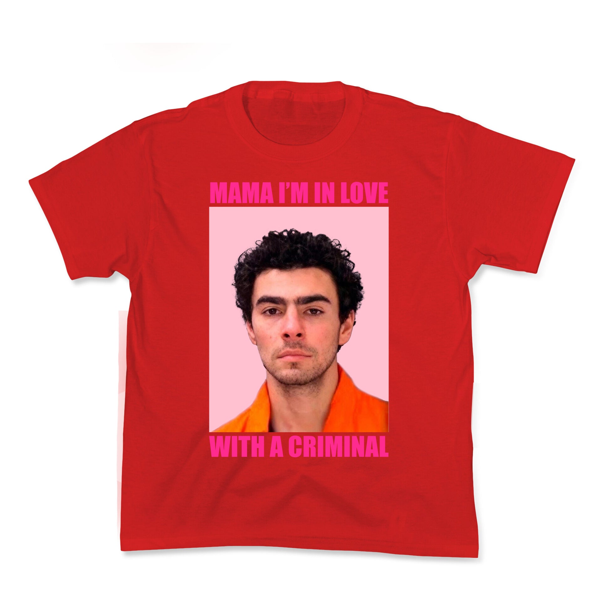 Luigi Mangione Mama Im In Love With A Criminal Valentines Day Kids Tee