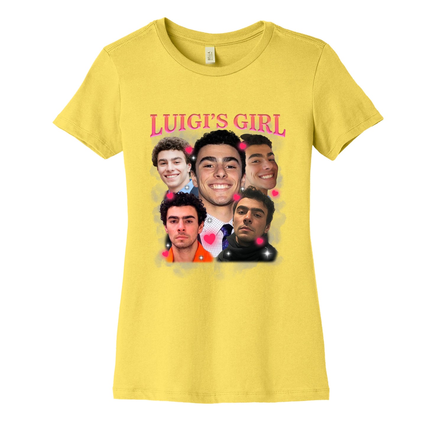 Luigis Girl Mangione Valentines Day Womens Cotton Tee