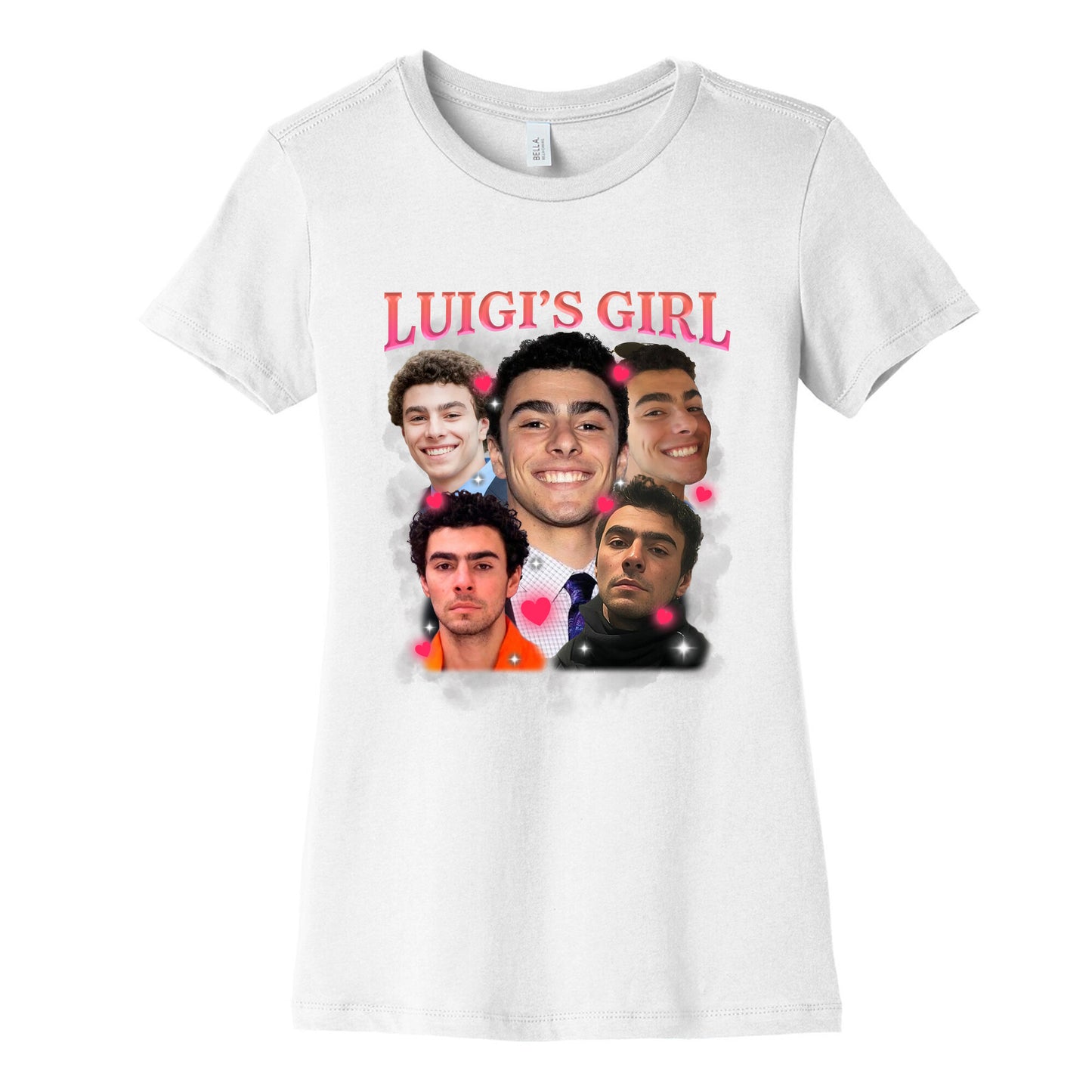 Luigis Girl Mangione Valentines Day Womens Cotton Tee