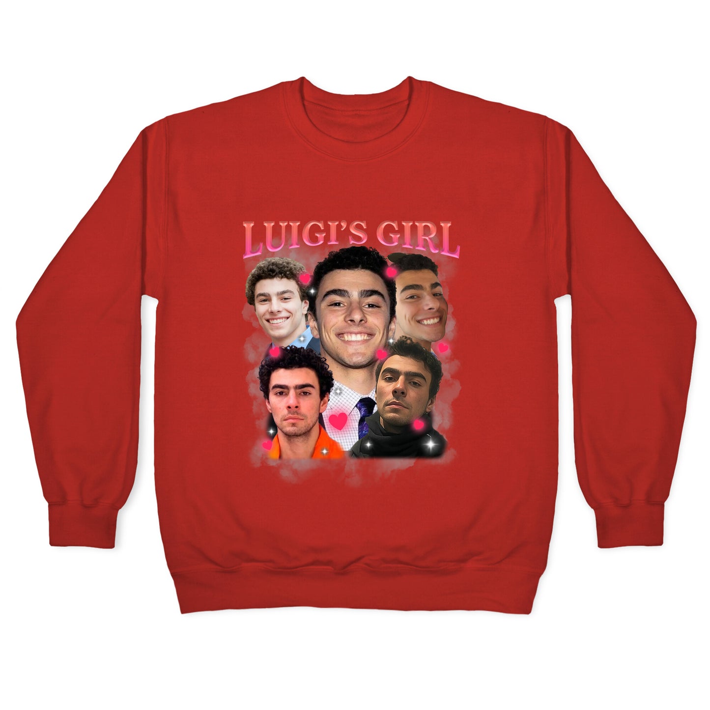 Luigis Girl Mangione Valentines Day Crewneck Sweatshirt