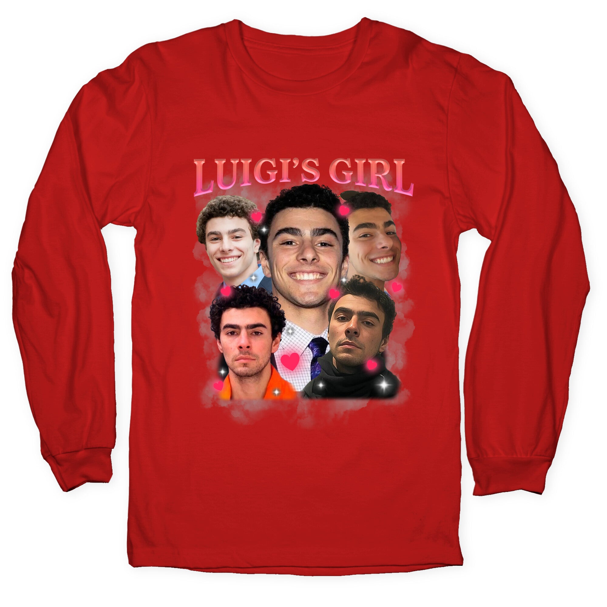 Luigis Girl Mangione Valentines Day Longsleeve Tee