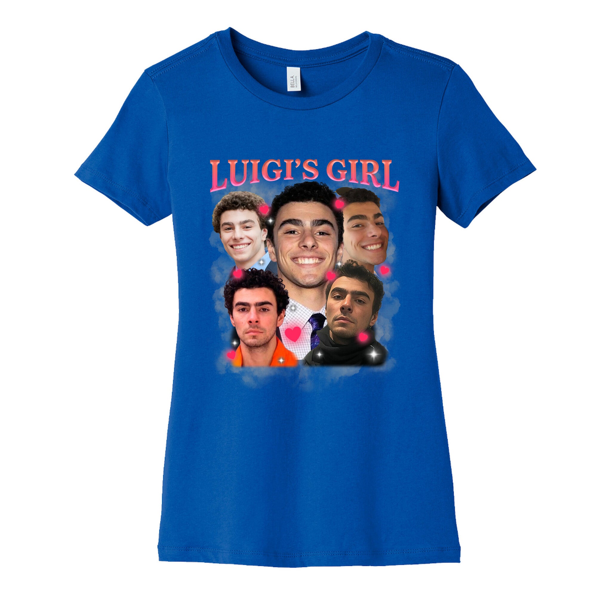 Luigis Girl Mangione Valentines Day Womens Cotton Tee