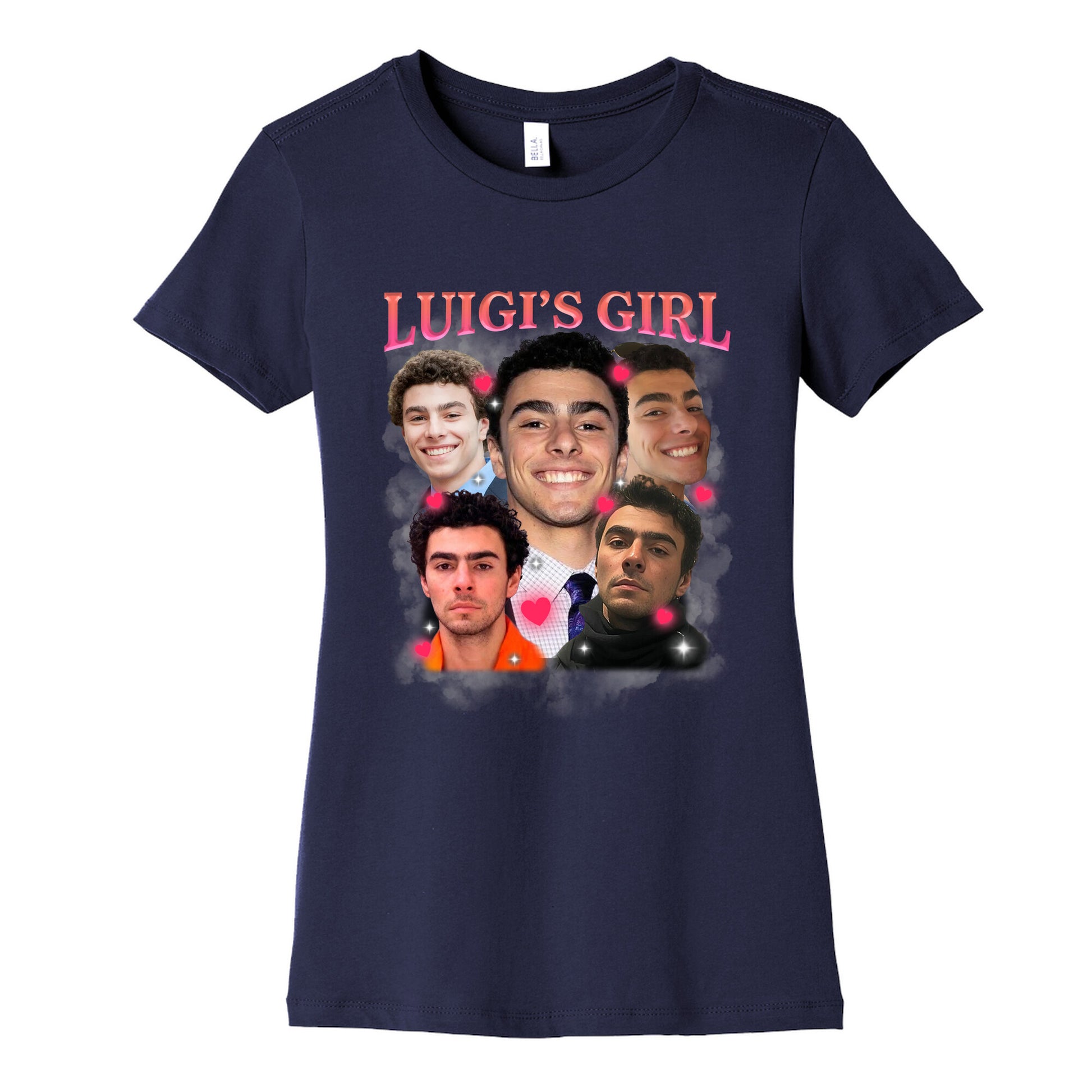 Luigis Girl Mangione Valentines Day Womens Cotton Tee