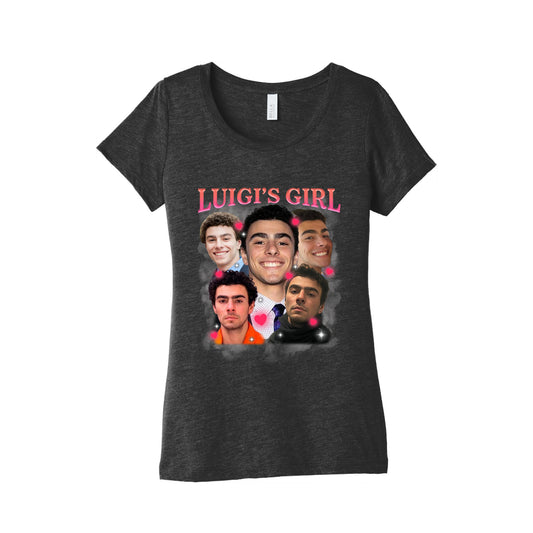 Luigis Girl Mangione Valentines Day Womens Triblend Tee