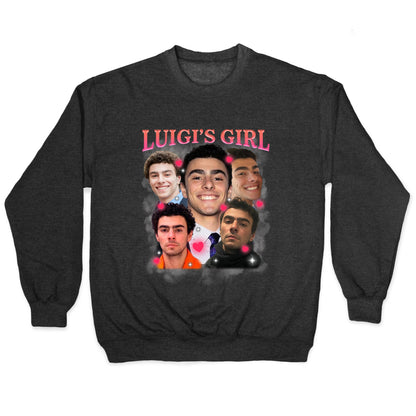 Luigis Girl Mangione Valentines Day Crewneck Sweatshirt