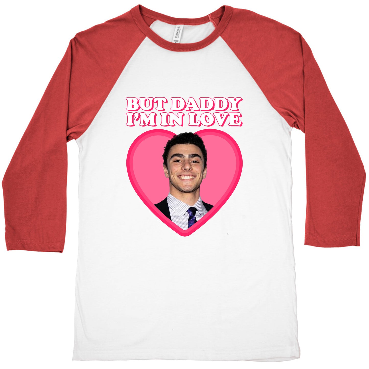 But Daddy Im In Love Luigi Mangione Valentines Day Baseball Tee