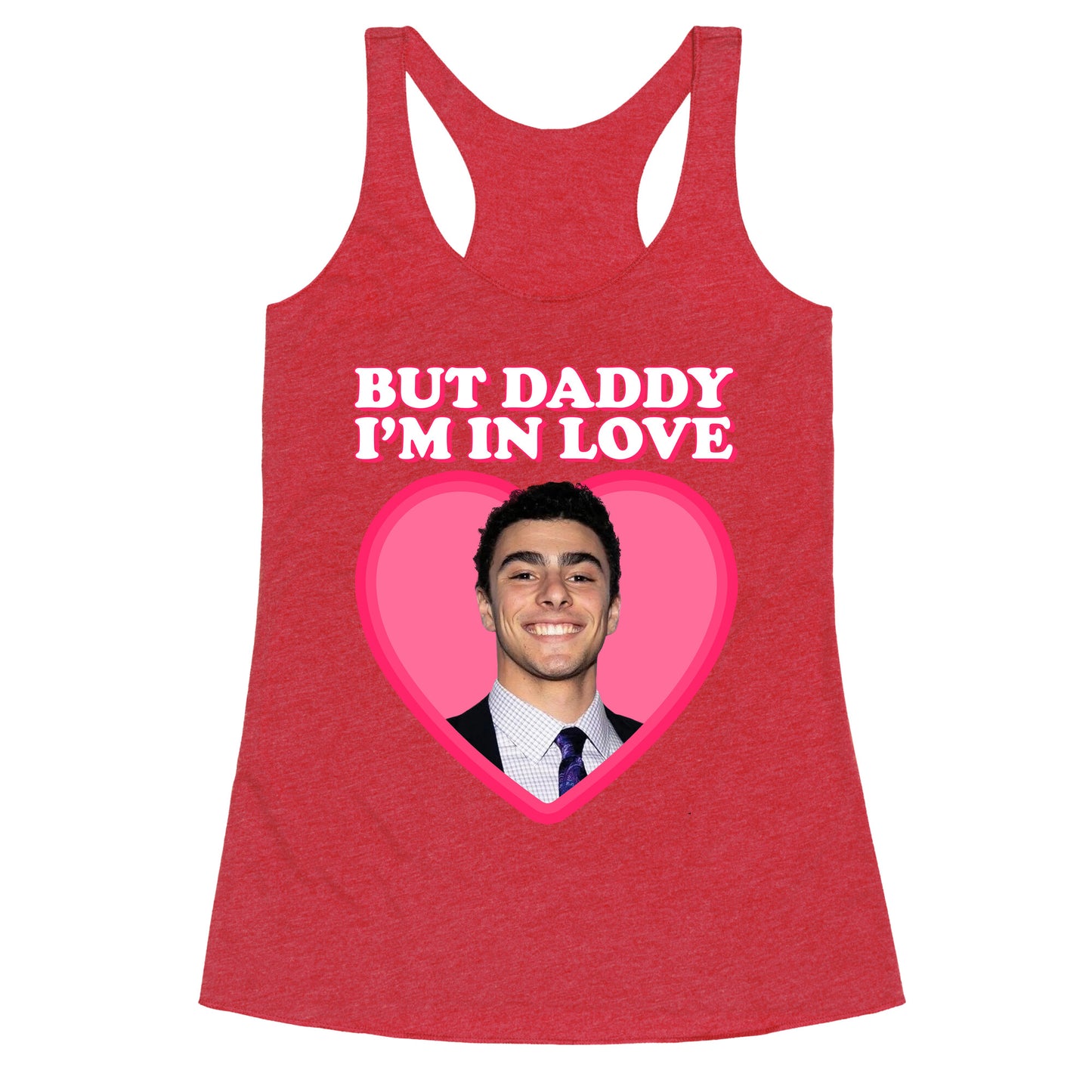 But Daddy Im In Love Luigi Mangione Valentines Day Racerback Tank