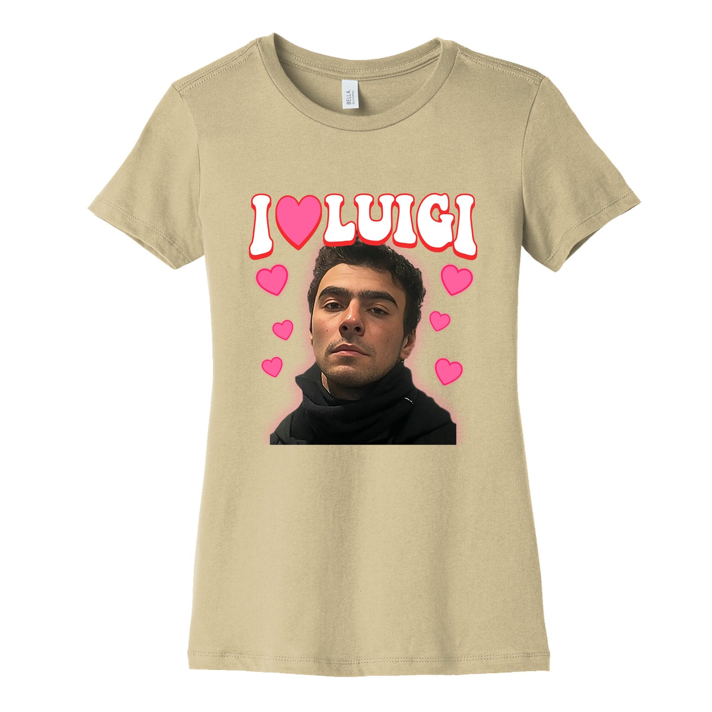 I Love Luigi Mangione Womens Cotton Tee
