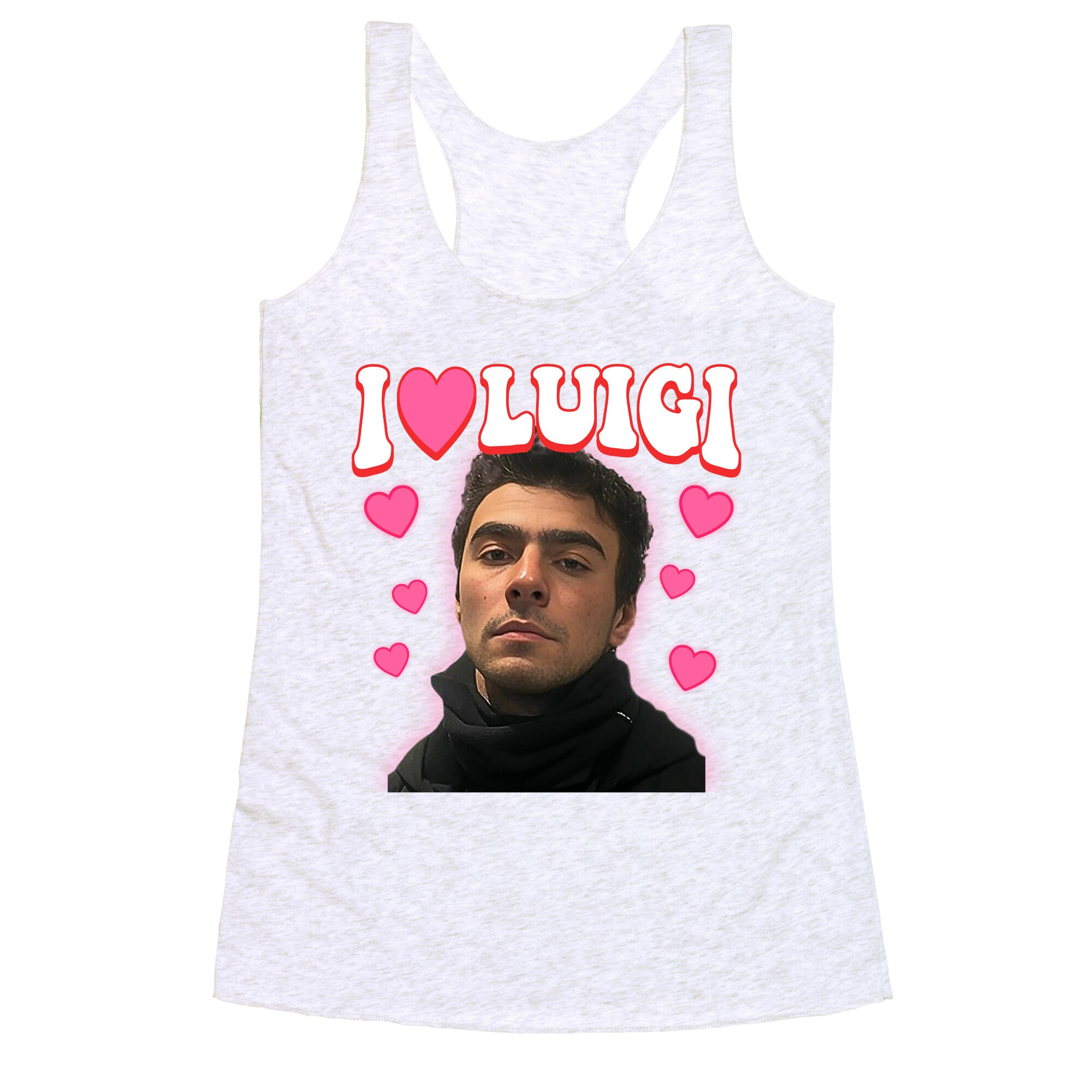 I Love Luigi Mangione Racerback Tank