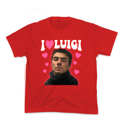 I Love Luigi Mangione Kids Tee