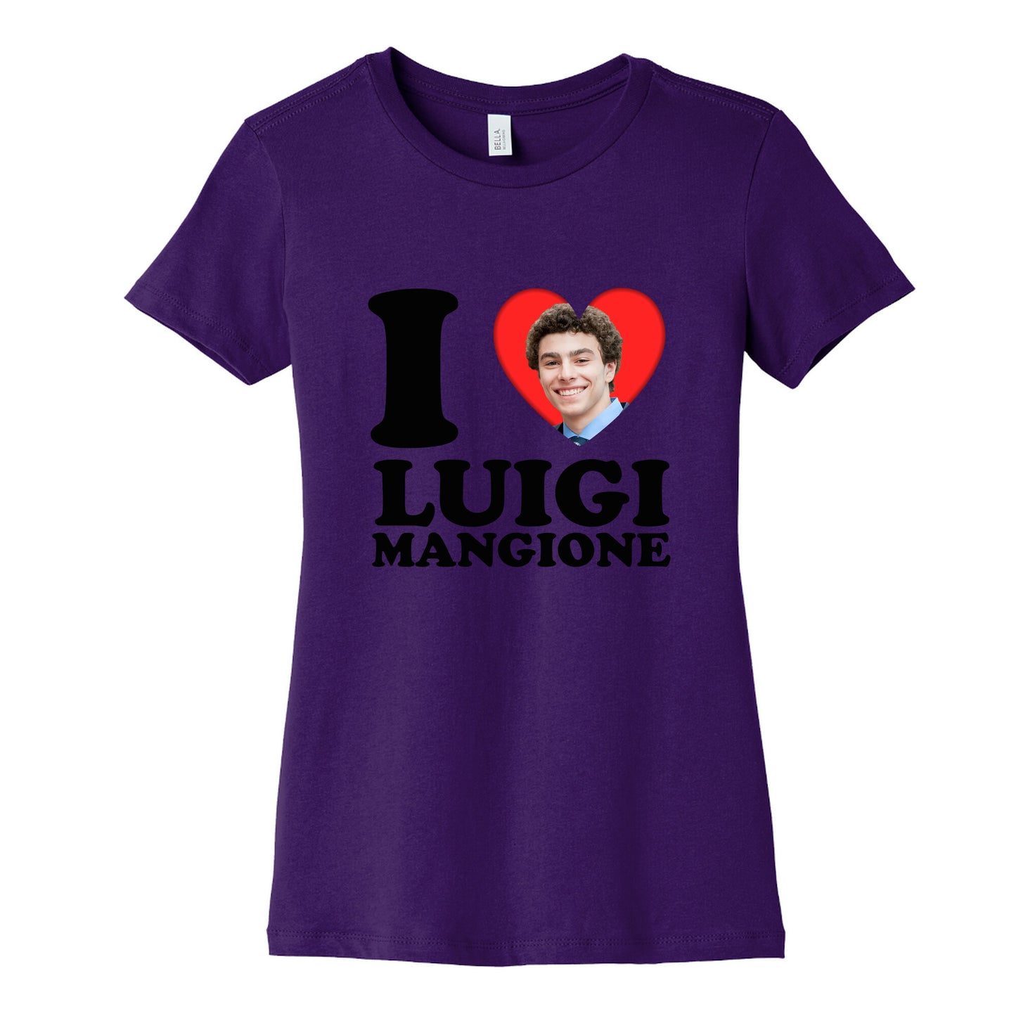 I Heart Luigi Mangione Womens Cotton Tee