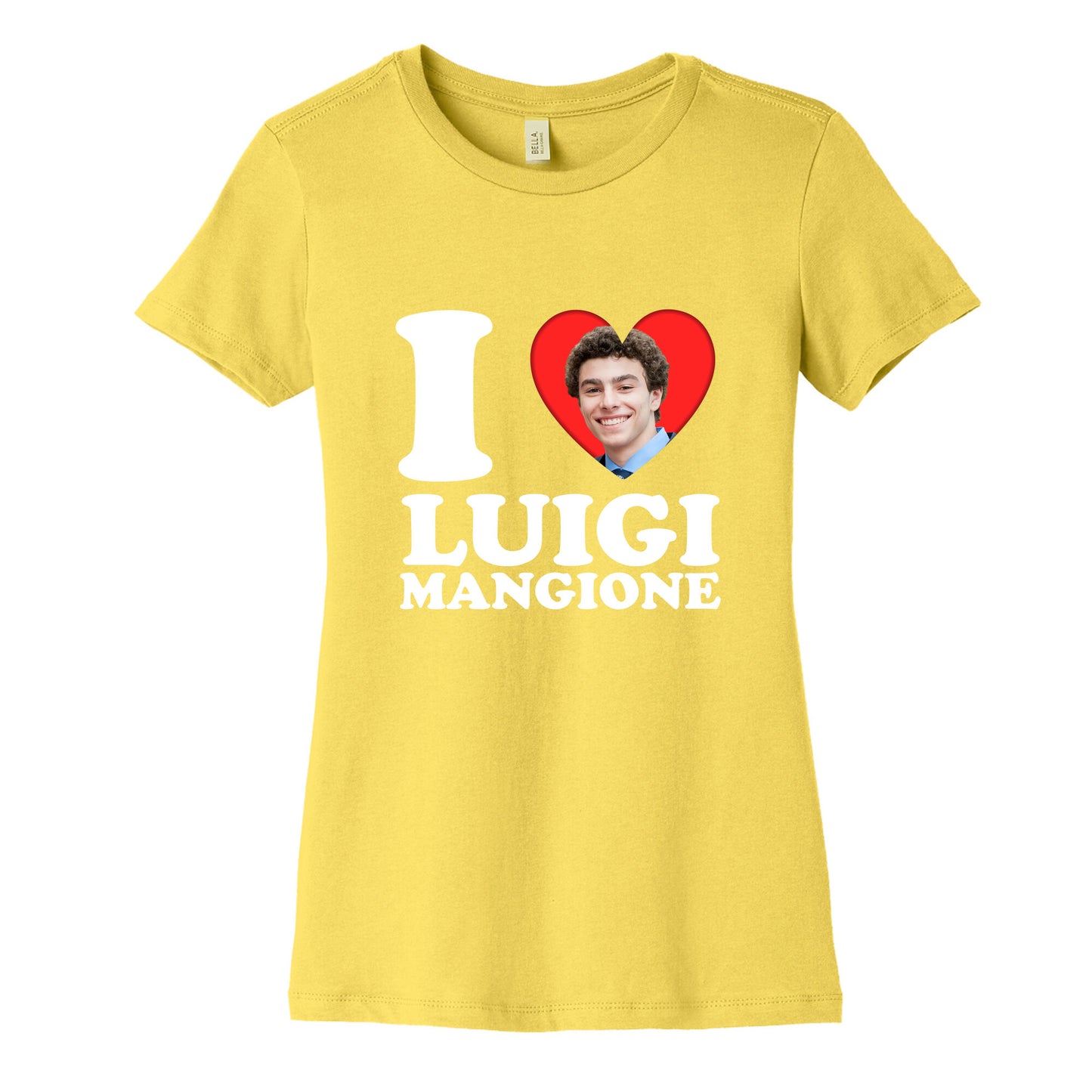 I Heart Luigi Mangione Womens Cotton Tee