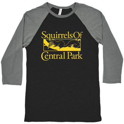 Squirrels of Central Park Baseball Tee