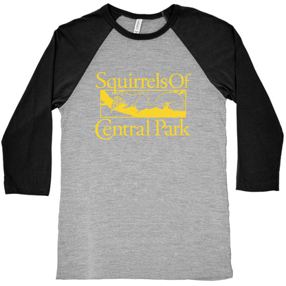 Squirrels of Central Park Baseball Tee