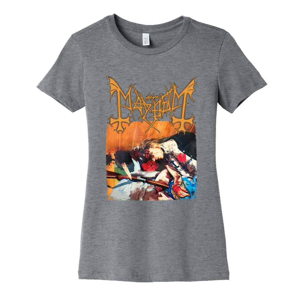 Mayhem Band Album Cover Womens Cotton Tee