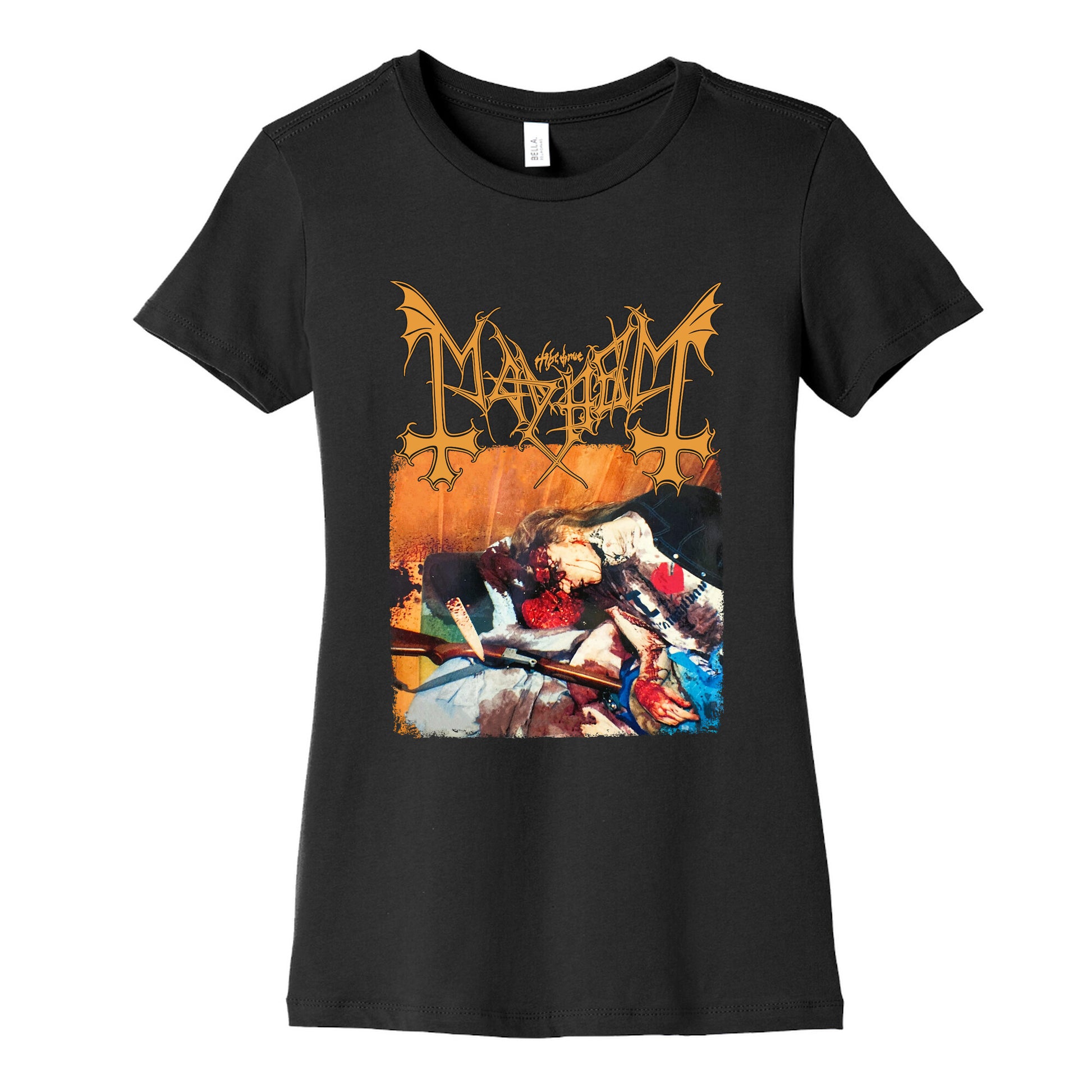 Mayhem Band Album Cover Womens Cotton Tee