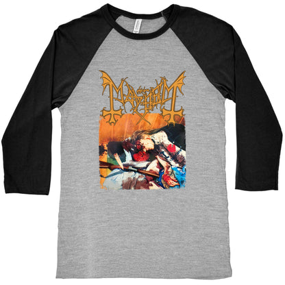 Mayhem Band Album Cover Baseball Tee