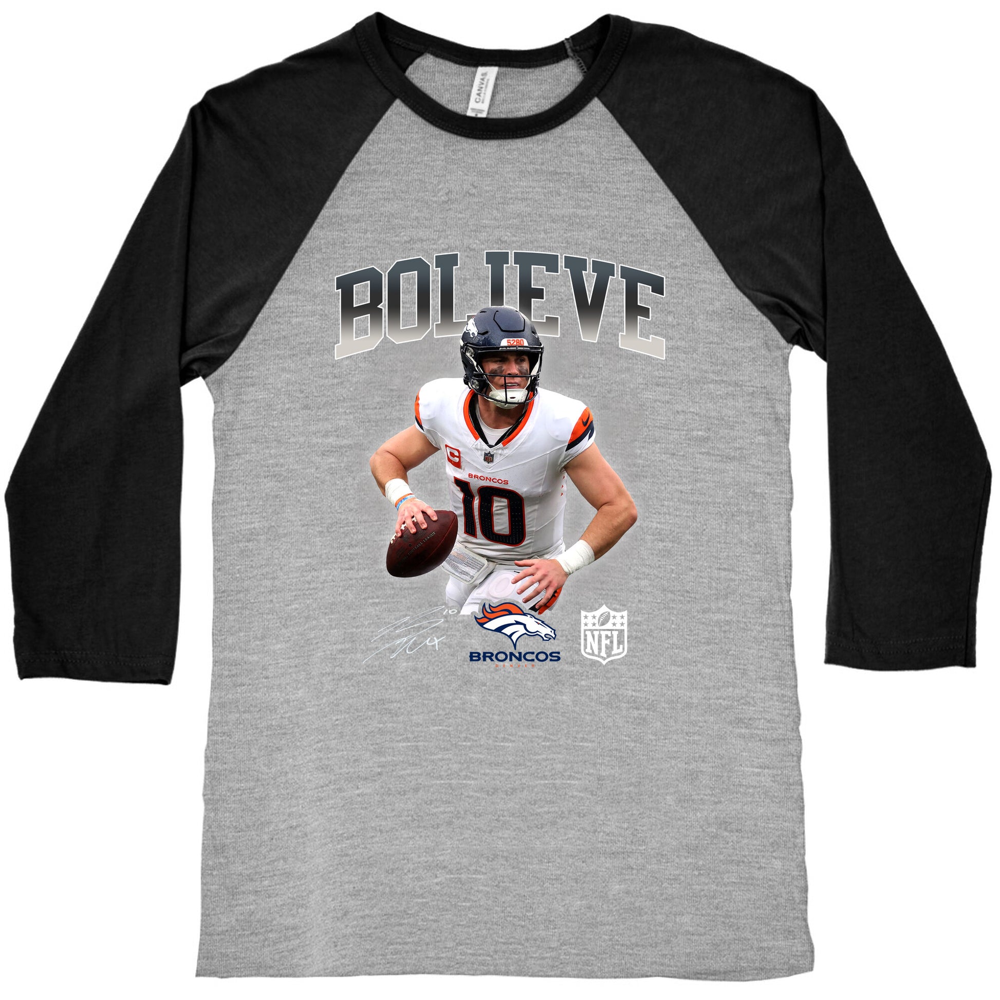 Bo Nix Bolieve Baseball Tee