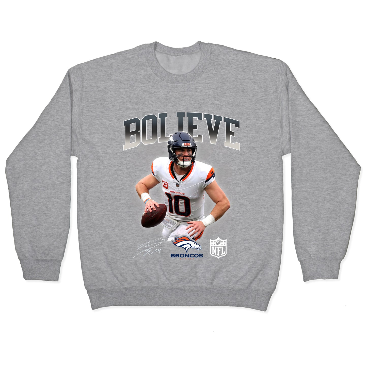 Bo Nix Bolieve Crewneck Sweatshirt