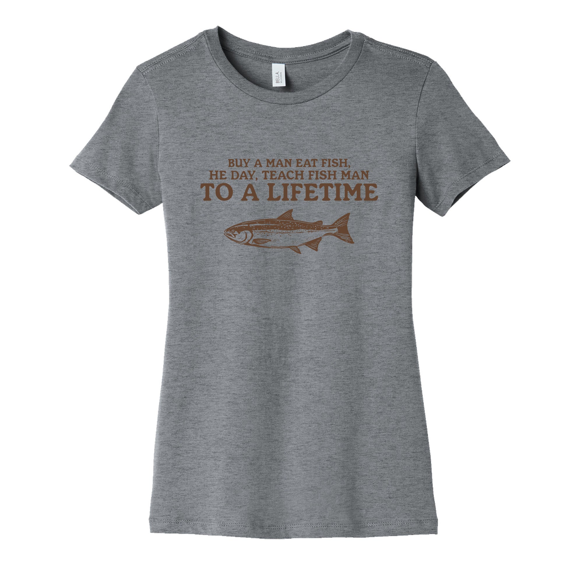 Buy A Man Eat Fish Womens Cotton Tee